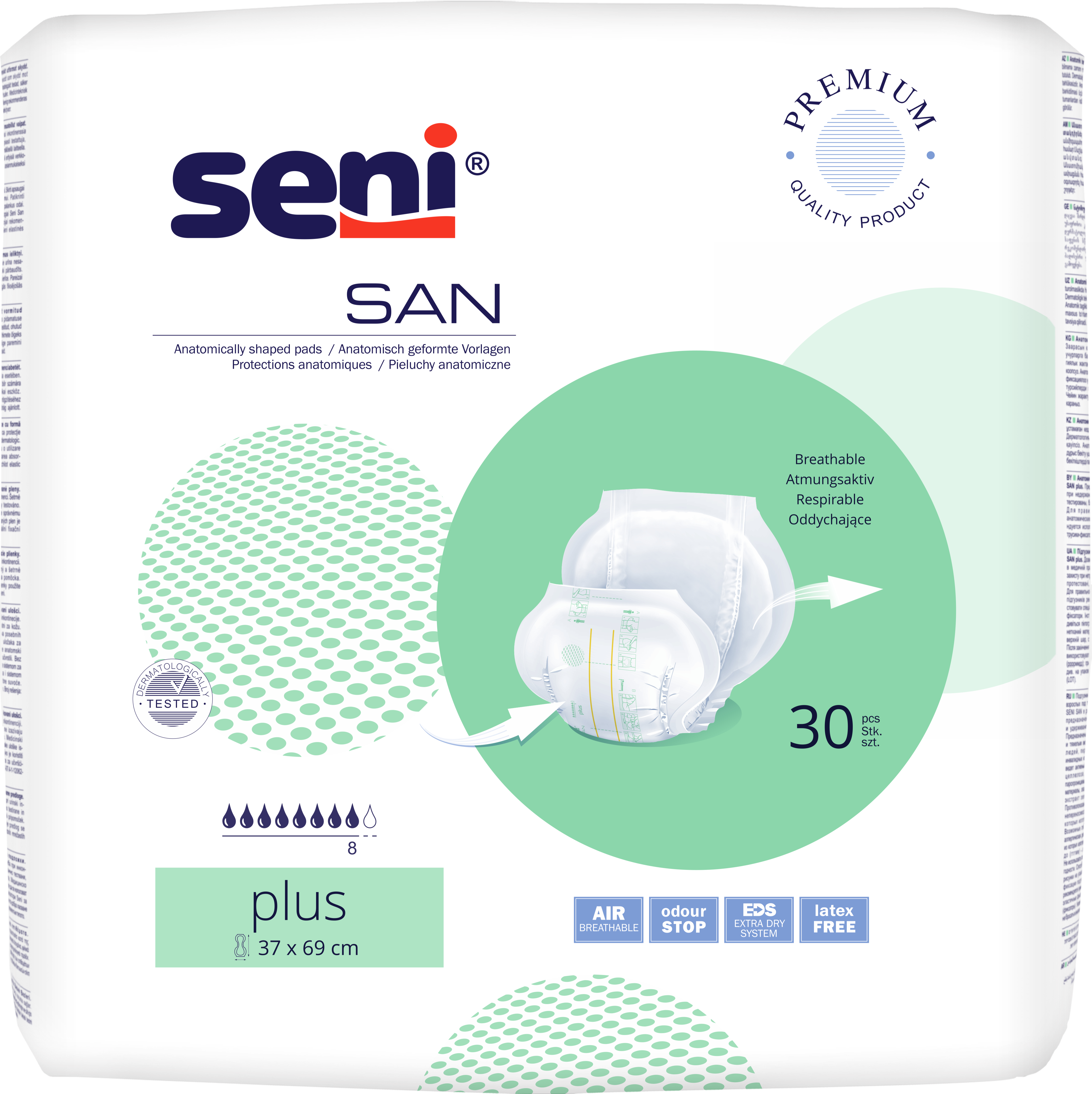 Seni San  Plus - 30 Inkontinenzvorlagen bei mittlerer Blasenschwäche