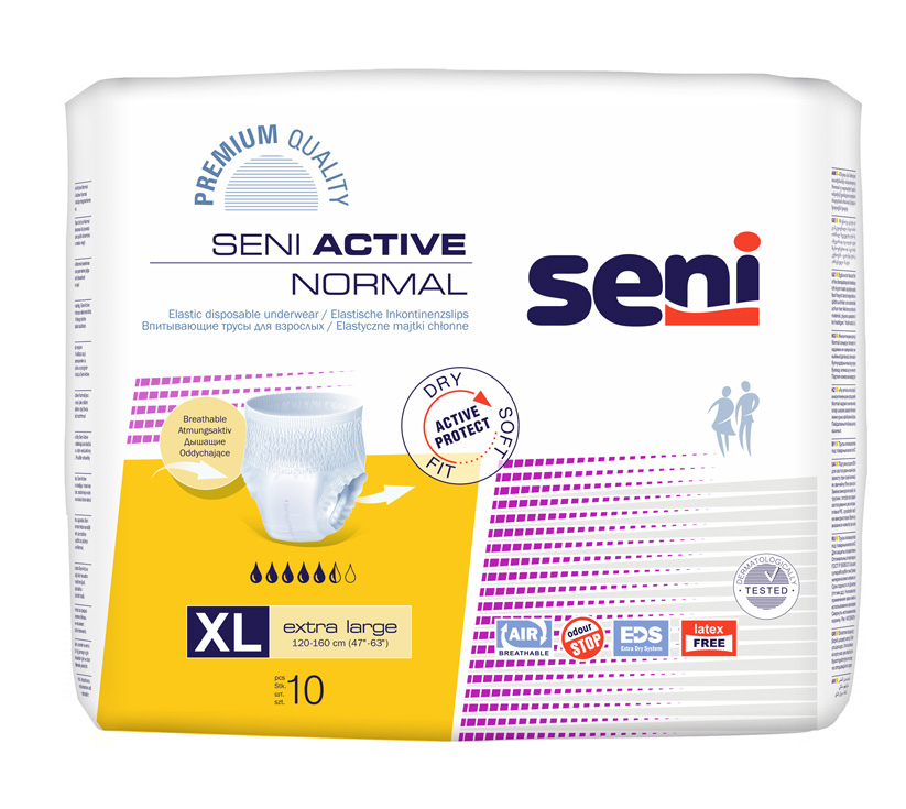 Seni Active Normal Extra Large - 10 Pants für Männer und Frauen bei mittlerer Harninkontinenz Seni Active Normal Extra Large - 10 Pants für Männer und Frauen bei mittlerer Harninkontinenz
