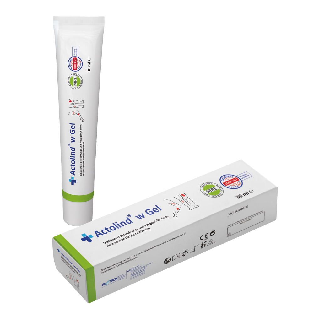 30ml Actolind® W Gel Schützendes Befeuchtungs- und Pflegegel für akute, chronische und infizierte Wunden