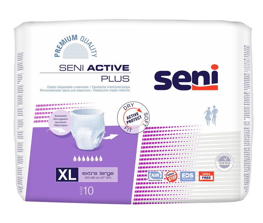 Seni Active Plus Extra Large - 10 Pants für Männer und Frauen bei schwerer Harninkontinenz Seni Active Plus Extra Large - 10 Pants für Männer und Frauen bei schwerer Harninkontinenz