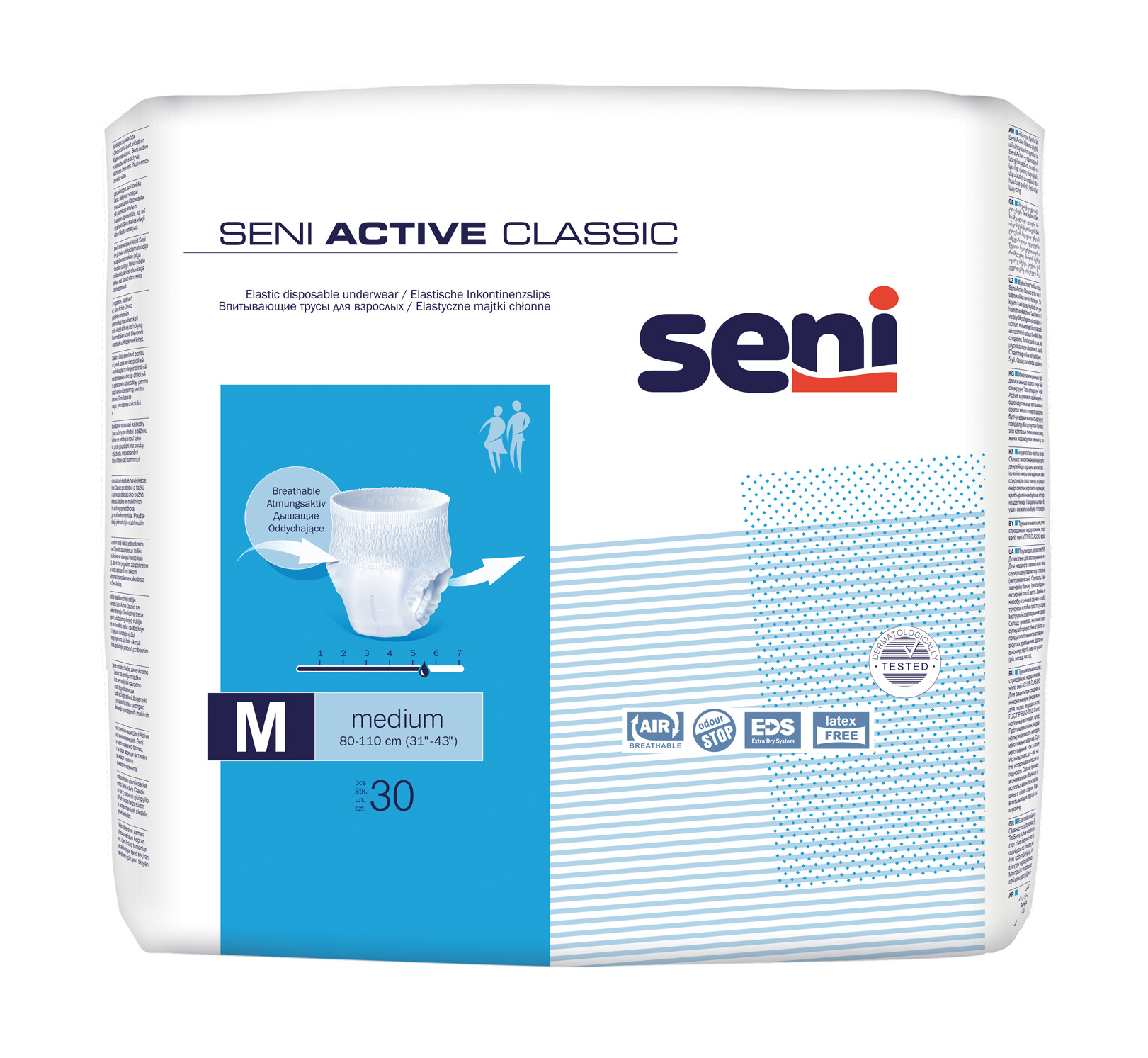Seni Active Classic Medium - 30 Pants für Männer und Frauen bei mittlerer bis schwerer Harninkontinenz Seni Active Classic Medium - 30 Pants für Männer und Frauen bei mittlerer bis schwerer Harninkontinenz
