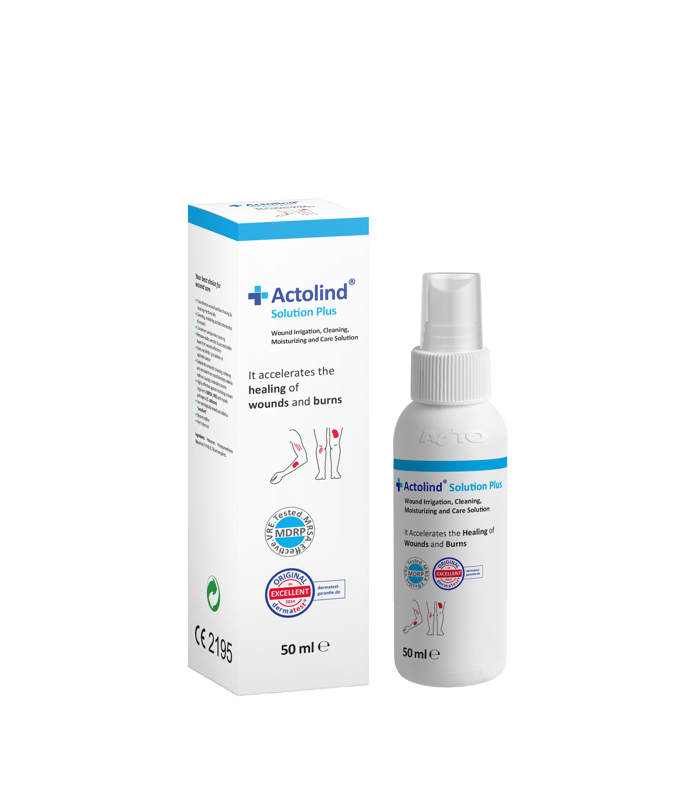 50 ml ACTOLIND® SOLUTION PLUS Lösung zur Reinigung, Spülung, Befeuchtung und Pflege der Wunde