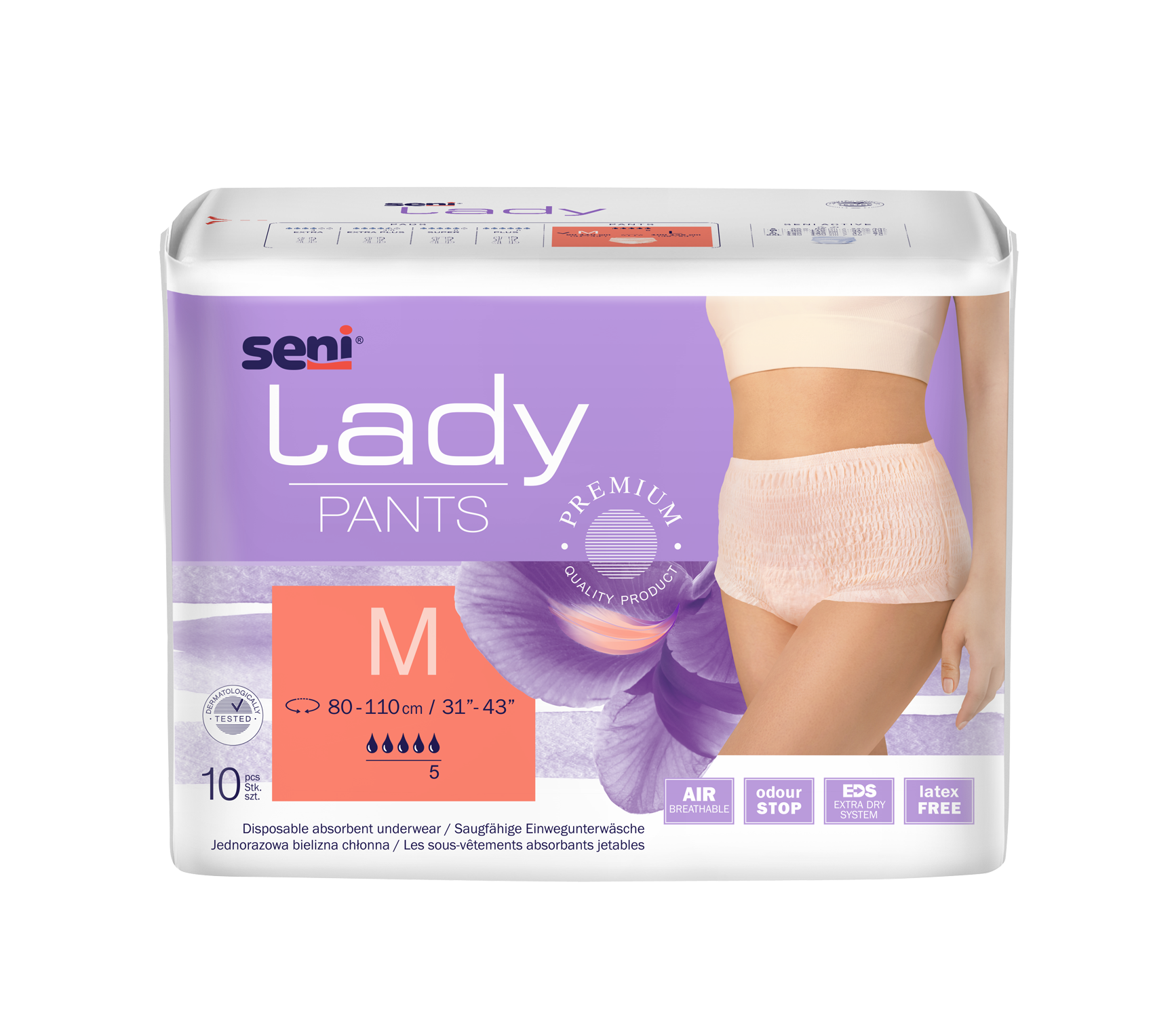Seni Lady Pants Medium - 10 Pants für Frauen mit leichter bis mittlerer Inkontinenz Seni Lady Pants Medium - 10 Pants für Frauen mit leichter bis mittlerer Inkontinenz