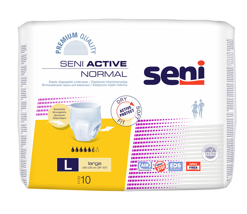 Seni Active Normal Large - 10 Pants für Männer und Frauen bei mittlerer Harninkontinenz Seni Active Normal Large - 10 Pants für Männer und Frauen bei mittlerer Harninkontinenz