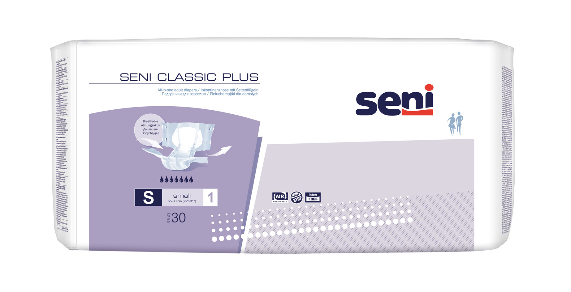 Seni Classic Plus Small - 30 Windeln bei mittlerer bis schwerer Harn- und Stuhlinkontinenz